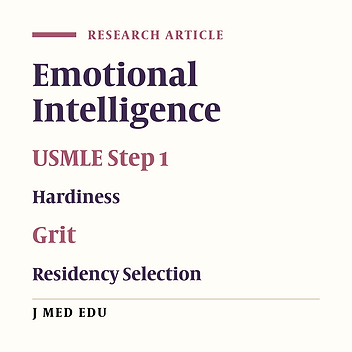 Emotional Intelligence in Medical Students is Inversely Correlated with USMLE Step 1 Score: Is there a Better Way to Screen Applicants?