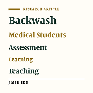 Prevalence and Impact of Backwash on Learning in Undergraduate Medical Students