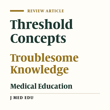 A trend or a Need’ Threshold Concepts in Medicine and Surgery; A Qualitative Synthesis
