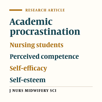 Relationship between academic procrastination and perceived competence, self-esteem and general self-efficacy of nursing students