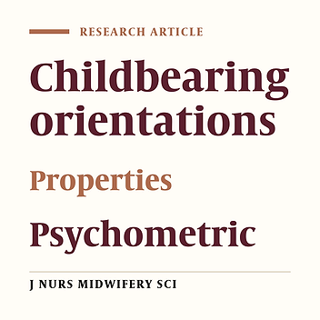 Psychometric properties of childbearing orientations scale