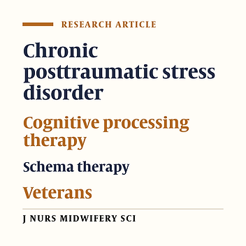 The effect of cognitive processing therapy and schema therapy on marital satisfaction and avoidant coping in war veterans with chronic post-traumatic stress disorder