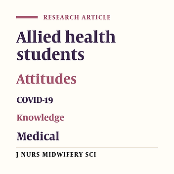 Knowledge, attitudes, and practices regarding COVID-19 among medical and allied health students in the Kingdom of Saudi Arabia