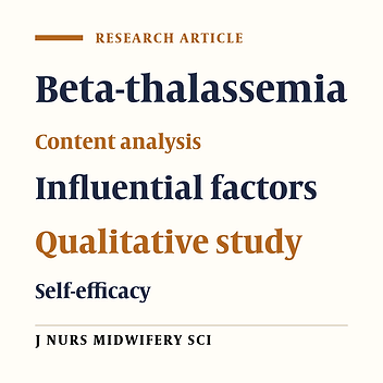 Personal social factors influential on the self-efficacy of the patients with thalassemia: A qualitative study