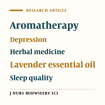 The effect of aromatherapy with lavender essential oil on sleep quality in patients with major depression