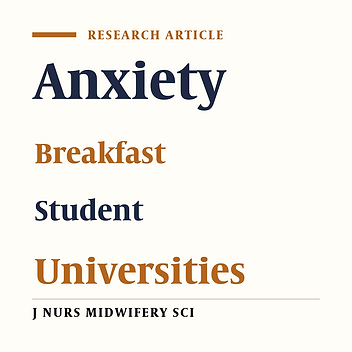 Breakfast consumption as a test anxiety predictor among paramedical students
