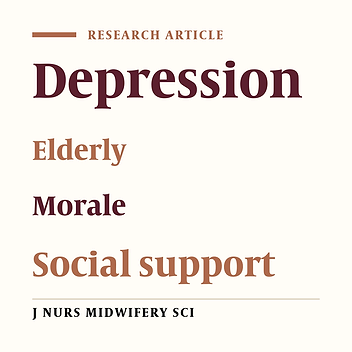 Relationship between depression and social support and morale in the elderly