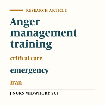 Impact of anger management training on controlling perceived violence and aggression of nurses in emergency departments