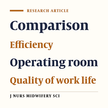 Relationship between quality of work life and efficiency in Iranian operating room personnel