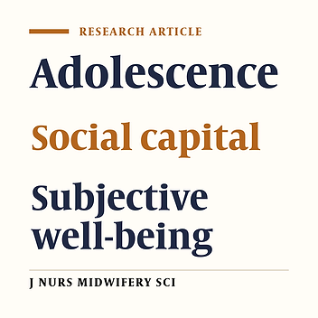 The role of social capital in subjective well-being of Iranian adolescents in Birjand, 2015
