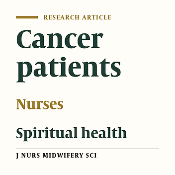 Evaluation of the spiritual health of cancer patients and their nurses in Iran