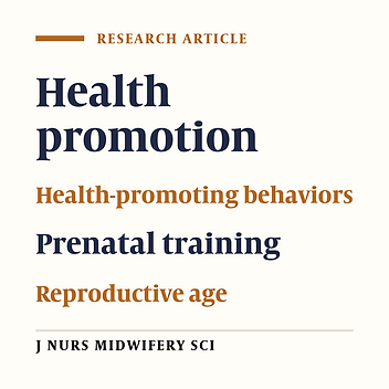 Effect of preconception counseling on health promoting behaviors of reproductive age women in Sari city
