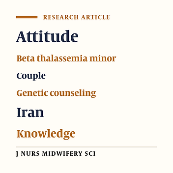 Reproductive behavior in carrier couples for transfusion-dependent thalassemia major: evaluation of knowledge, attitude and practice