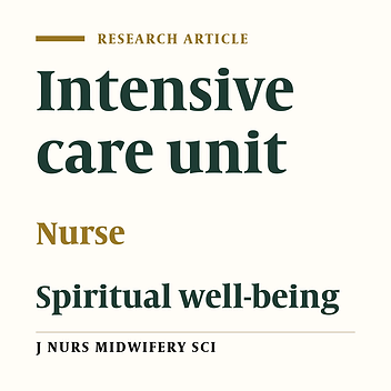 The concept of spiritual health from the viewpoint of nurses working in intensive care units