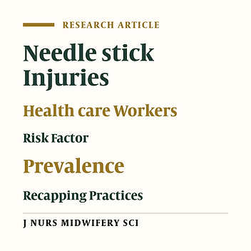 Risk factors of needle stick and sharp injuries among health care workers
