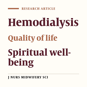 Relationship between spiritual well-being and quality of life in hemodialysis patients