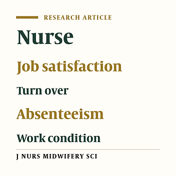Relationship between job satisfaction, absence from work and turnover among nurses