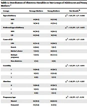 Comparison of Quality of Infant Care and Transition Difficulty to Motherhood Between Adolescent and Young Mothers
