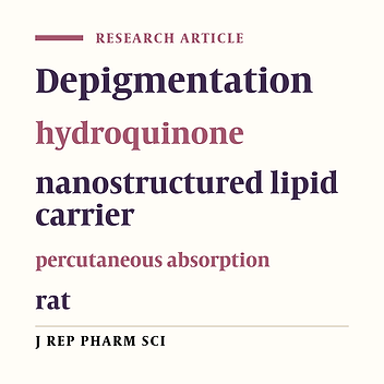 The Depigmentation Effect of Hydroquinone-loaded Nanostructured Lipid Carriers (NLCs) on the Rat Skin