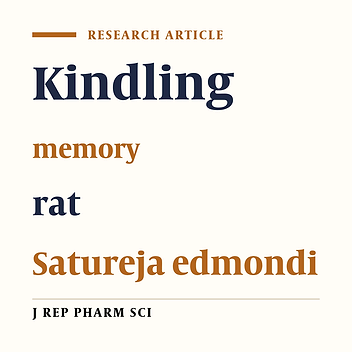 Investigation of the Effects of Satureja edmondi on Memory Impairment Caused by Chemical Kindling in Adult Male Rats