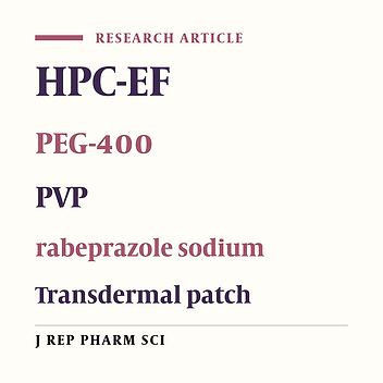 Formulation and Evaluation of Transdermal Patch of Rabeprazole Sodium