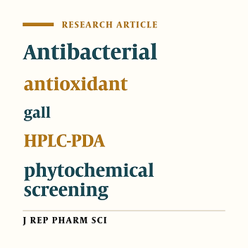Quantitative and Qualitative Analyses of the Constituents of the Hydroalcoholic Extract of Quercus infectoria Gall from Kermanshah and Evaluation of Its Antioxidant and Antibacterial Activities