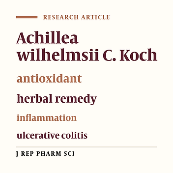 Evaluation of the Therapeutic Effect of Achillea wilhelmsii C. Koch Aqueous Extract in Acetic-acid-induced Ulcerative Colitis in Rat