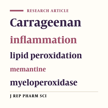 Anti-inflammatory Effects of Memantine in Carrageenan-induced Paw Edema Model in Rats