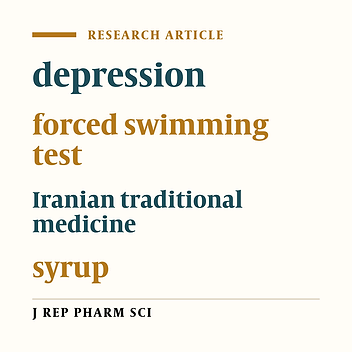A Herbal Syrup: Formulation and Antidepressant Effect in Male Rat