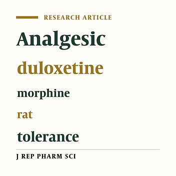 The Role of Duloxetine in Changing the Process of Tolerance to Morphine Analgesic Effects in Male Rats