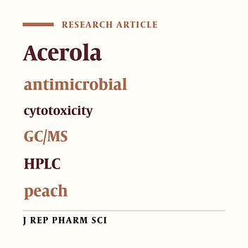 Cytotoxic, Antimicrobial Activities, and Phytochemical Investigation of Three Peach Cultivars and Acerola Leaves