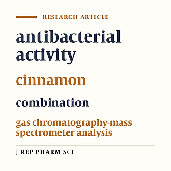 Antibacterial Effect of Combination of Cinnamon Essential Oil and Thymol, Carvacrol, Eugenol, or Geraniol