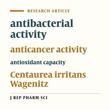 Chemical Composition, Antioxidant, Antibacterial, and Anticancer Activities of Scorzonera calyculata Boiss. and Centaurea irritans Wagenitz. Extracts, Endemic to Iran