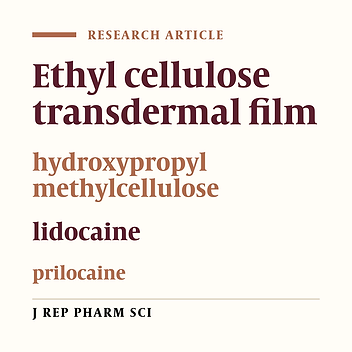 Preparation and Evaluation of Matrix Containing Lidocaine and Prilocaine for Using in Transdermal Films