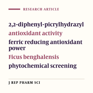 Antioxidant Activity and Phytochemical Screening of Ficus benghalensis Aerial Roots Fractions