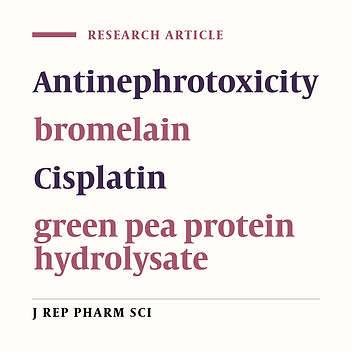 Role of Pea Protein Hydrolysates as Antinephrotoxicity