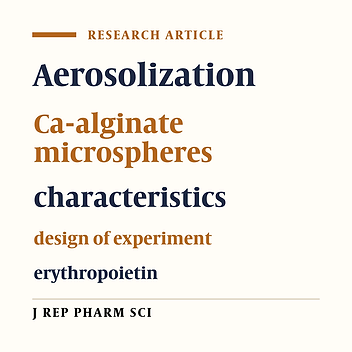 Experimental Design Approach in Erythropoietin-alginate Microsphere Preparation with Different Concentrations of Drug and Polymer