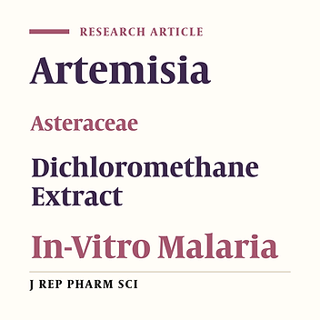β-Hematin Formation Assay for Screening of Potential Antimalarial Activity of The Extracts and Fractions of three Artemisia Species