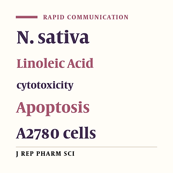 Apoptosis Cell Death Effect of Linoleic Acid from Nigella Sativa on Human Ovary Cancer Cells through Mitochondrial Intrinsic Pathway