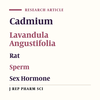The Effects of Essential Oil of Lavandula Angustifolia on Sperm Parameters Quality and Reproductive Hormones in Rats Exposed to Cadmium