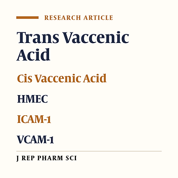 The Effect of Cis and Trans Vaccenic Acids on Expression of ICAM-1 And VCAM-1 in Human Microvascular Endothelial Cells (HMEC)