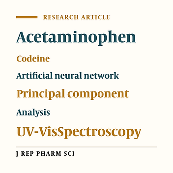 A novel method for simultaneous determination of codeine and acetaminophen in plasma by combination of UV Vis spectroscopy and artificial neural network