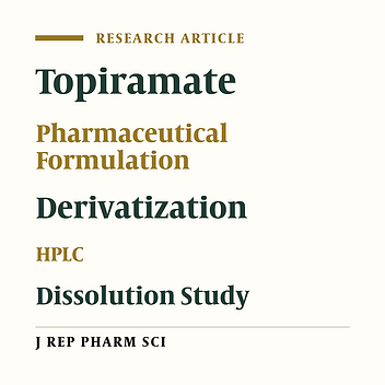 Development and validation of a new method for determination of topiramate in bulk and pharmaceutical formulation using high performance liquid chromatography UV detection after pre column derivatization