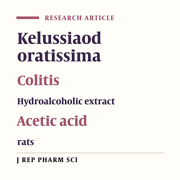 Anti-Inflammatory Effect of Kelussia odoratissima Mozaff. Hydroalcoholicextract on Acetic Acid- Induced Acute Colitis in Rats