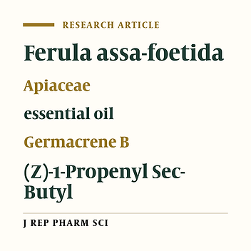 Essential Oil Composition of Ferula Assa-Foetida L. Fruits from Western Iran