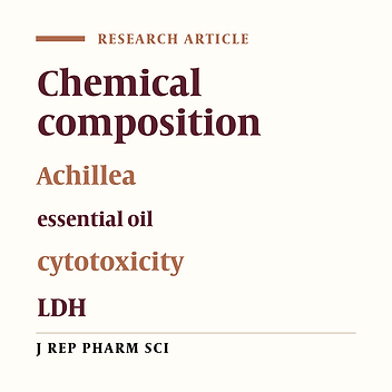 Cytotoxic Effects of the Essential Oil from Achillea wilhelmsii C. Koch