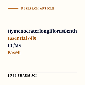 The Study of Essential oil of Hymenocrater longiflorus Benth Growing in Paveh
