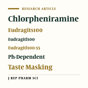 Taste Masking and Characterization of Chlorpheniramine Maleate by Using Enteric Polymers Carrier System
