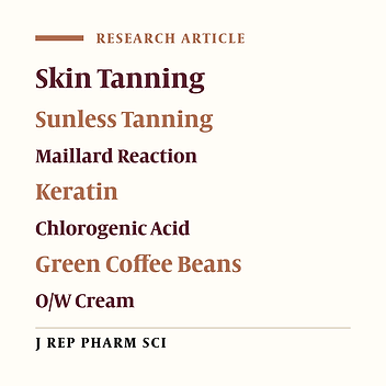 Sunless Tanning Creams from Chlorogenic Acid Extracted of Green Coffee Beans