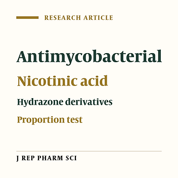 Synthesis and Characterization of Hydrazide-Hydrazone Derivatives of 3-Pyridine Carboxylic Acid as Antimycobacterial Tuberculosis Agents